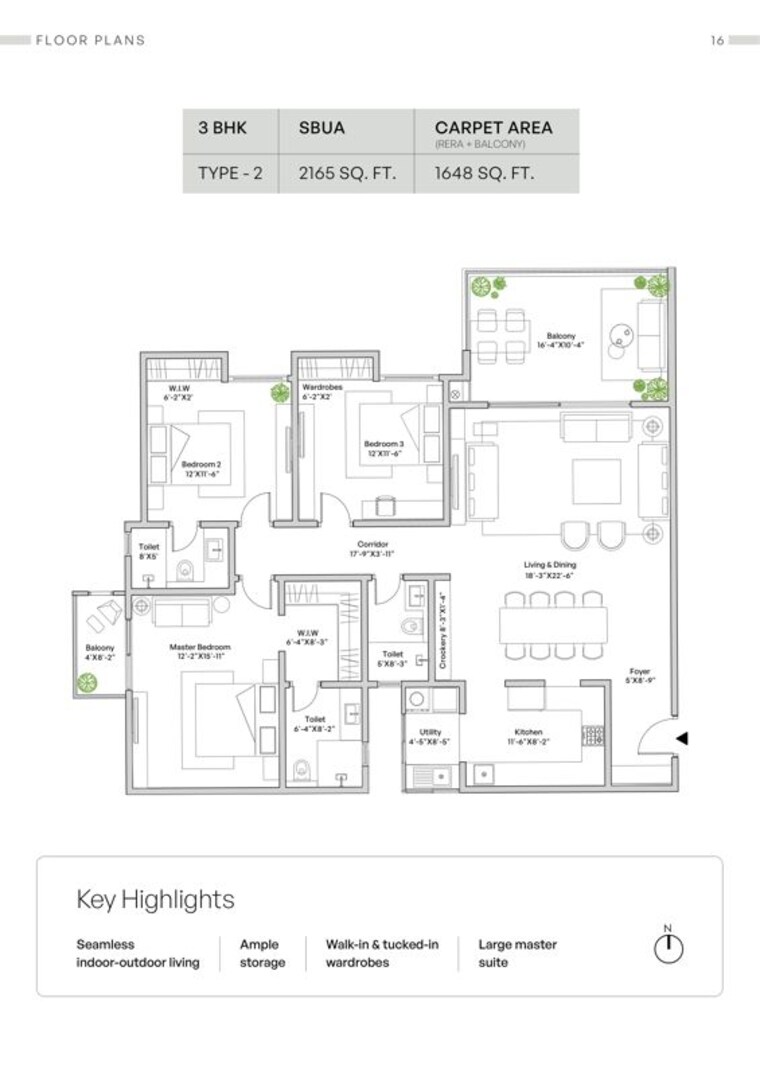 Floor Plan, assetz-mizumi-reserve 3 Bedroom 1901 Sq.Ft. Apartment In Kudlu Bangalore 10497908