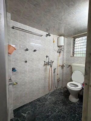 Bathroom in 1.5 BHK Apartment at Premraj CHS, Mulund East – for Rent