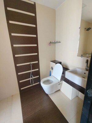Bathroom in 3 BHK Apartment at Sheth Vasant Galaxy, Goregaon West – for Rent