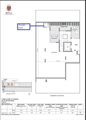 Floor Plan in 3 BHK Builder Floor at Birla Navya Anaika, Sector 63a – for Sale