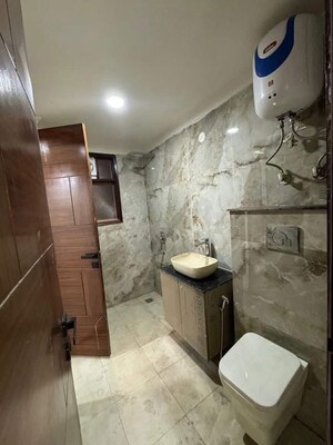 Bathroom in 3 BHK Apartment at Chattarpur – for Rent