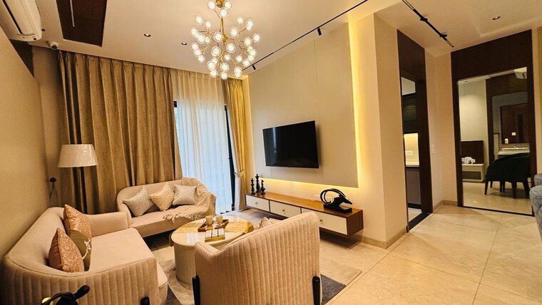Living Room, stellar-heights 3 Bedroom 1951 Sq.Ft. Apartment In Sanauli Zirakpur 10515648
