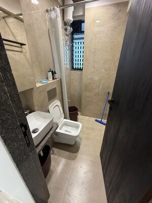 Bathroom in 3 BHK Apartment at Prem Sagar CHS Santacruz West, Santacruz West – for Rent