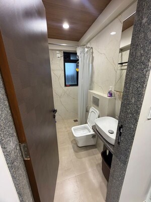 Bathroom in 3 BHK Apartment at Prem Sagar CHS Santacruz West, Santacruz West – for Rent