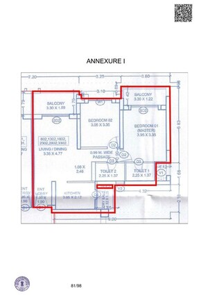 Floor Plan in 2 BHK Apartment at Hinjewadi – for Sale