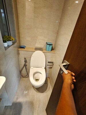 Bathroom in 1 BHK Apartment at Hiranandani Regent Hill, Powai – for Rent