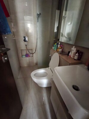 Bathroom in 1 BHK Apartment at Hiranandani Regent Hill, Powai – for Rent