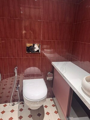 Bathroom in 3 BHK Apartment at Smoky Hill Apartment, Bandra West – for Rent