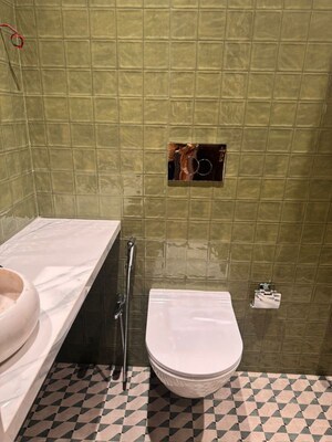Bathroom in 3 BHK Apartment at Smoky Hill Apartment, Bandra West – for Rent