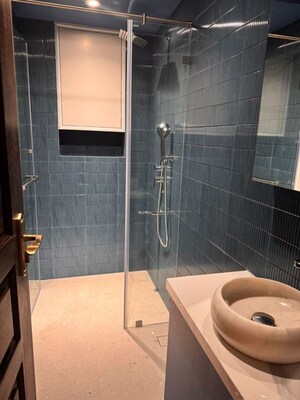 Bathroom in 3 BHK Apartment at Smoky Hill Apartment, Bandra West – for Rent
