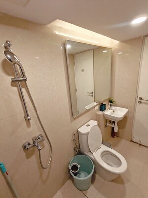 Bathroom in 1 RK Apartment at Hiranandani Estate Solitaire C, Ghodbunder Road – for Rent