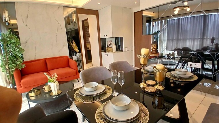 Dining area, hubtown-celeste 2 Bedroom 690 Sq.Ft. Apartment In Worli Mumbai 10516116
