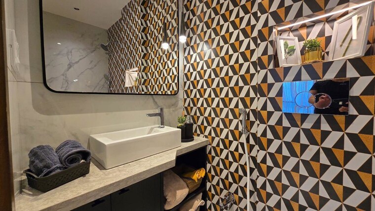 Bathroom, hubtown-celeste 2 Bedroom 670 Sq.Ft. Apartment In Worli Mumbai 10516214