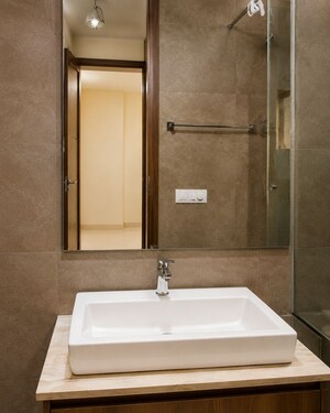 Bathroom in 3 BHK Builder Floor at Anand Niketan – for Rent