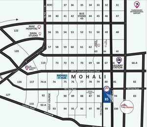 3.5 BHK Apartment – Map Location View at Sector 85 - for Rent