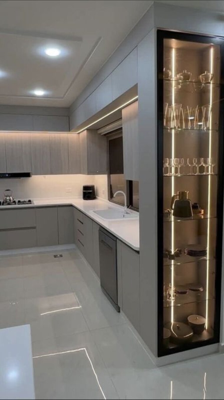 Kitchen, signature-global-daxin-vistas 3 Bedroom 1550 Sq.Ft. Builder Floor In Bhondsi Gurgaon 10516701