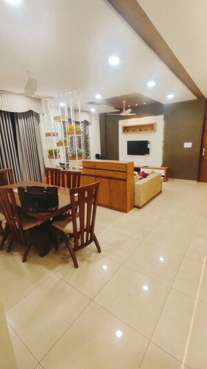 Living Room in 3 BHK Apartment at Sushma Crescent, Dhakoli – for Rent