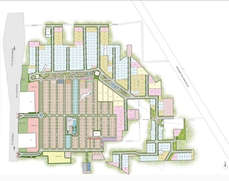 Master Plan, signature-global-daxin-vistas 3 Bedroom 1425 Sq.Ft. Builder Floor In Bhondsi Gurgaon 10516733