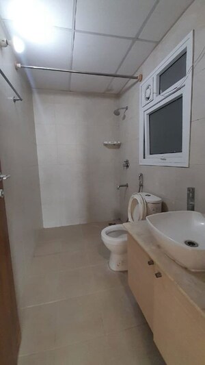 Bathroom in 3 BHK Apartment at Bhartiya Nikoo Homes, Thanisandra Main Road – for Rent