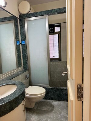 Bathroom in 3 BHK Apartment at Raheja Sherwood, Goregaon East – for Rent