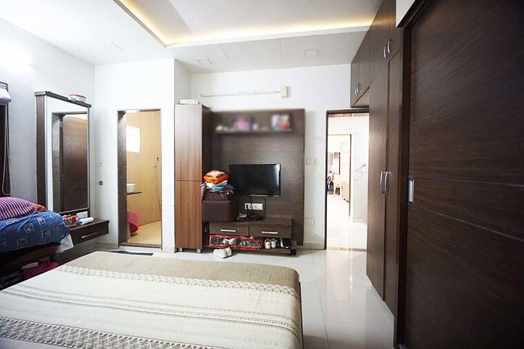 Living Room, gurukul 3 Bedroom 190 Sq.Yd. Apartment In Gurukul Ahmedabad 10517417