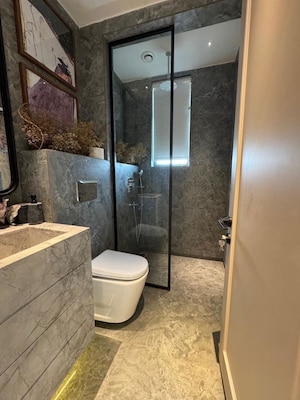 Bathroom in 3 BHK Apartment at Dhoot Time Residency, Sector 63 – for Rent