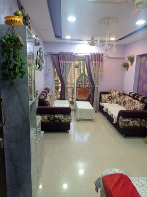 Living Room in 1 BHK Apartment at Gold Croft CHSL, Ghodbunder Road – for Rent