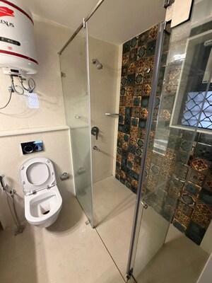Bathroom in 3 BHK Apartment at The Embassy, Vasanth Nagar – for Rent