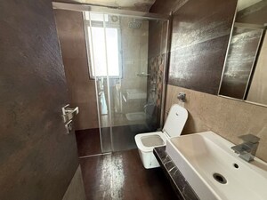 Bathroom in 3 BHK Apartment at Vijay Orion II, Ghodbunder Road – for Rent