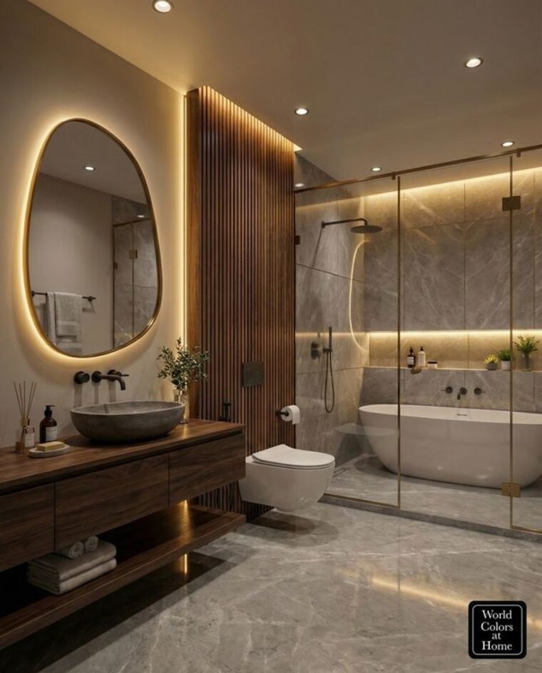 Bathroom, ansal-sushant-floors 3 Bedroom 300 Sq.Yd. Builder Floor In Sushant Lok ii Gurgaon 10517978
