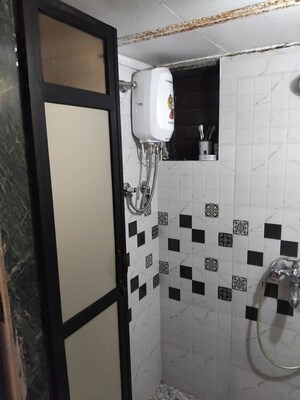 Bathroom in 1 RK Apartment at Gokuldham Complex, Goregaon East – for Rent