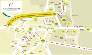 3.5 BHK Apartment – Map Location View at The Center Court Prime, Sector 88a - for Sale