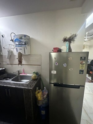 Kitchen in 1 RK Builder Floor at Sushant Lok I – for Rent
