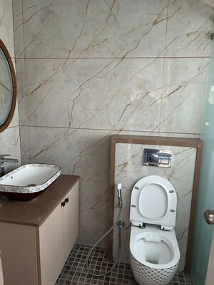 Bathroom in 3 BHK Apartment at Skyline Beverly Park, Hebbal – for Rent