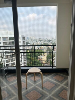 Balcony in 3 BHK Apartment at Skyline Beverly Park, Hebbal – for Rent