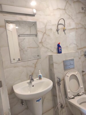 Bathroom in 1 RK Independent House at DLF Vibhuti Khand, Gomti Nagar – for Rent