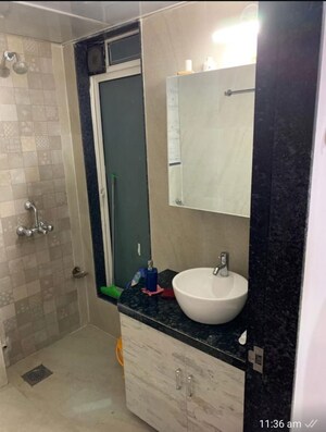 Bathroom in 2 BHK Apartment at JP North, Mira Road – for Rent