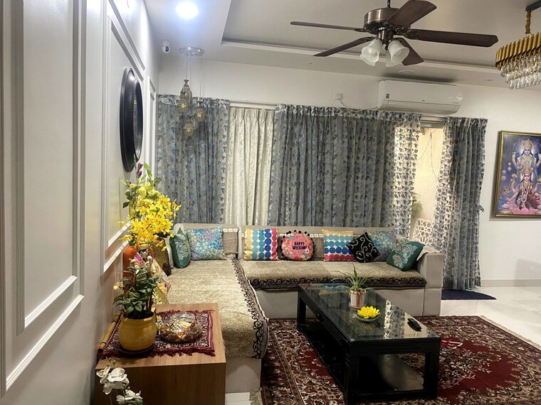 Living Room, kumar-picasso 3 Bedroom 1130 Sq.Ft. Apartment In Hadapsar Pune 10519051