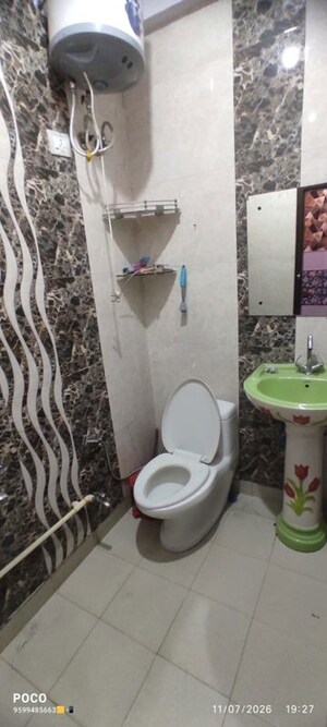 Bathroom in 1 BHK Builder Floor at Mehrauli – for Rent