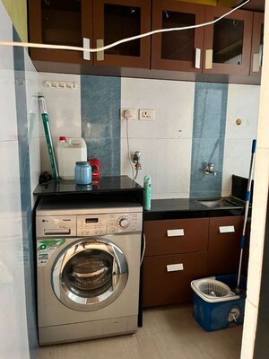Bathroom in 3 BHK Apartment at Sree Mangal Queens Tower, Aundh – for Rent