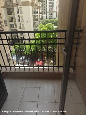 Balcony in 2 BHK Apartment at Ajnara Le Garden, Sector 16b Greater Noida – for Rent
