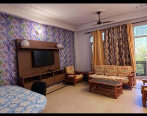 Living Room in 3 BHK Builder Floor at Sai Enclave Niti Khand, Niti Khand – for Rent
