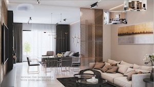 Living Room in 3 BHK Apartment at Serilingampally – for Sale