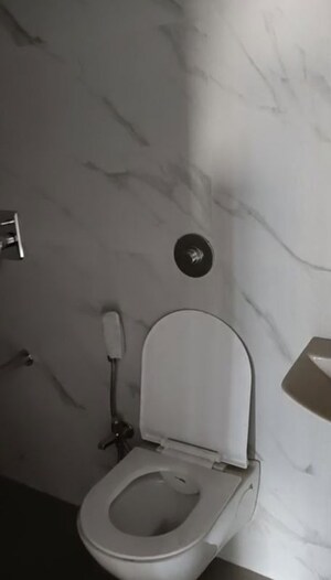 Bathroom in 1 BHK Apartment at Rockline The Meridian Towers, Ghatkopar West – for Rent