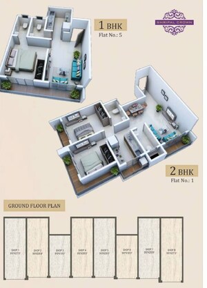 Floor Plan in 1 BHK Apartment at Unnati Shripal Crown CHS, Virar West – for Sale