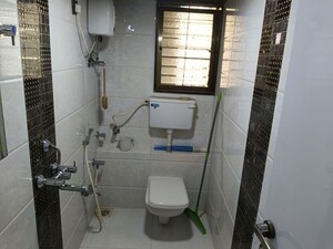 Bathroom in 3 BHK Apartment at Wadhwa Imperial Heights, Goregaon West – for Rent