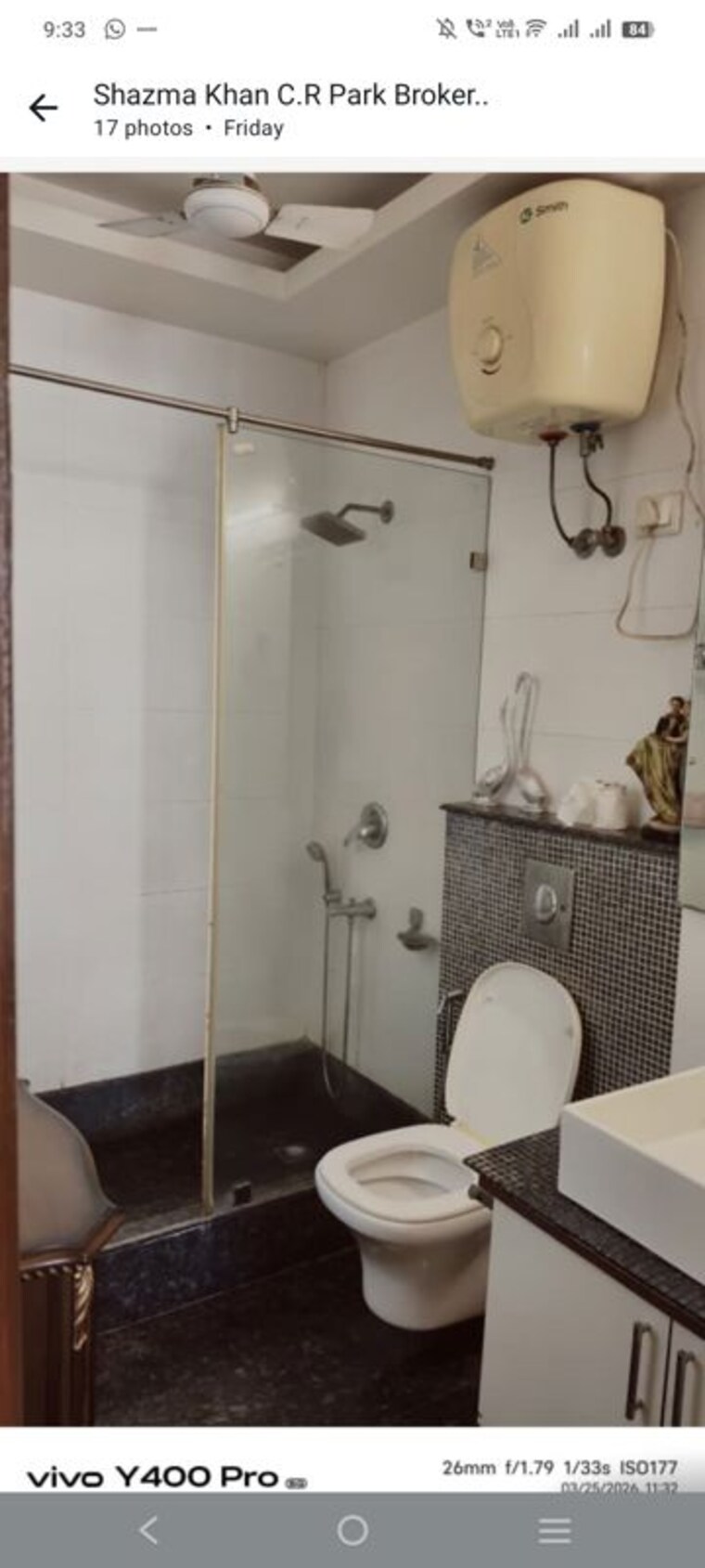 Bathroom, greater kailash i 3.5 Bedroom 208 Sq.Ft. Builder Floor In Greater Kailash I Delhi 10520570