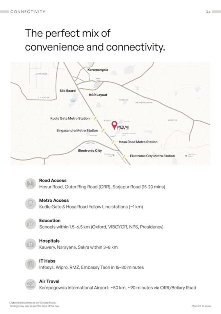 Map Location, assetz-mizumi-reserve 3 Bedroom 2165 Sq.Ft. Apartment In Kudlu Bangalore 10514567