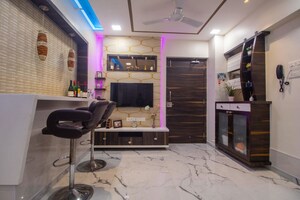 Living Room in 1.5 BHK Apartment at Natu 9 Riviera Hills, Kalwa – for Sale