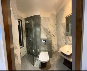 Bathroom in 3 BHK Apartment at Kabra Garnet, Malad West – for Rent